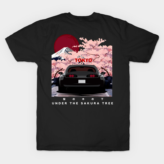 Toyota Supra MK4 A80 under Sakura tree JDM Car by T-JD